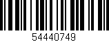 Código de barras (EAN, GTIN, SKU, ISBN): '54440749'