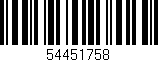 Código de barras (EAN, GTIN, SKU, ISBN): '54451758'