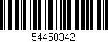 Código de barras (EAN, GTIN, SKU, ISBN): '54458342'
