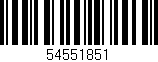 Código de barras (EAN, GTIN, SKU, ISBN): '54551851'