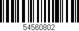 Código de barras (EAN, GTIN, SKU, ISBN): '54560802'