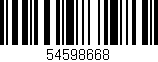 Código de barras (EAN, GTIN, SKU, ISBN): '54598668'