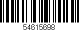 Código de barras (EAN, GTIN, SKU, ISBN): '54615698'