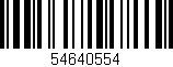 Código de barras (EAN, GTIN, SKU, ISBN): '54640554'