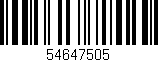 Código de barras (EAN, GTIN, SKU, ISBN): '54647505'