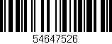 Código de barras (EAN, GTIN, SKU, ISBN): '54647526'