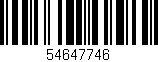 Código de barras (EAN, GTIN, SKU, ISBN): '54647746'