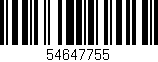 Código de barras (EAN, GTIN, SKU, ISBN): '54647755'