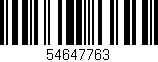 Código de barras (EAN, GTIN, SKU, ISBN): '54647763'