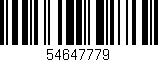 Código de barras (EAN, GTIN, SKU, ISBN): '54647779'