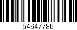 Código de barras (EAN, GTIN, SKU, ISBN): '54647786'