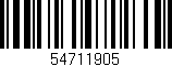 Código de barras (EAN, GTIN, SKU, ISBN): '54711905'