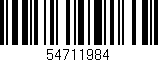 Código de barras (EAN, GTIN, SKU, ISBN): '54711984'
