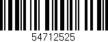 Código de barras (EAN, GTIN, SKU, ISBN): '54712525'