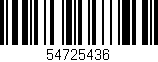 Código de barras (EAN, GTIN, SKU, ISBN): '54725436'