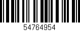 Código de barras (EAN, GTIN, SKU, ISBN): '54764954'