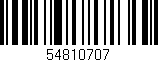 Código de barras (EAN, GTIN, SKU, ISBN): '54810707'
