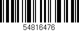 Código de barras (EAN, GTIN, SKU, ISBN): '54816476'