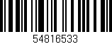 Código de barras (EAN, GTIN, SKU, ISBN): '54816533'