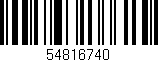 Código de barras (EAN, GTIN, SKU, ISBN): '54816740'