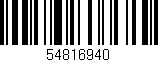 Código de barras (EAN, GTIN, SKU, ISBN): '54816940'
