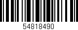 Código de barras (EAN, GTIN, SKU, ISBN): '54818490'
