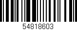Código de barras (EAN, GTIN, SKU, ISBN): '54818603'