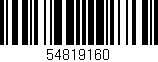 Código de barras (EAN, GTIN, SKU, ISBN): '54819160'