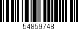 Código de barras (EAN, GTIN, SKU, ISBN): '54859748'