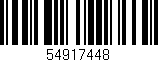 Código de barras (EAN, GTIN, SKU, ISBN): '54917448'