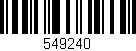 Código de barras (EAN, GTIN, SKU, ISBN): '549240'