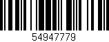 Código de barras (EAN, GTIN, SKU, ISBN): '54947779'