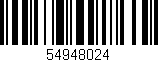 Código de barras (EAN, GTIN, SKU, ISBN): '54948024'