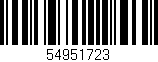 Código de barras (EAN, GTIN, SKU, ISBN): '54951723'