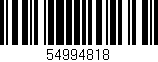 Código de barras (EAN, GTIN, SKU, ISBN): '54994818'