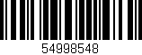 Código de barras (EAN, GTIN, SKU, ISBN): '54998548'