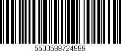 Código de barras (EAN, GTIN, SKU, ISBN): '5500598724999'