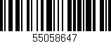 Código de barras (EAN, GTIN, SKU, ISBN): '55058647'