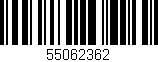 Código de barras (EAN, GTIN, SKU, ISBN): '55062362'