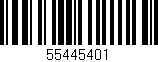 Código de barras (EAN, GTIN, SKU, ISBN): '55445401'