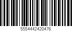 Código de barras (EAN, GTIN, SKU, ISBN): '5554442420476'