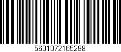 Código de barras (EAN, GTIN, SKU, ISBN): '5601072165298'