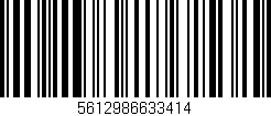 Código de barras (EAN, GTIN, SKU, ISBN): '5612986633414'