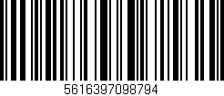 Código de barras (EAN, GTIN, SKU, ISBN): '5616397098794'