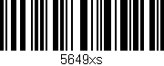 Código de barras (EAN, GTIN, SKU, ISBN): '5649xs'