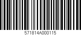 Código de barras (EAN, GTIN, SKU, ISBN): '571814A000115'