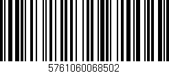 Código de barras (EAN, GTIN, SKU, ISBN): '5761060068502'