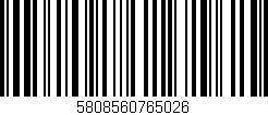 Código de barras (EAN, GTIN, SKU, ISBN): '5808560765026'