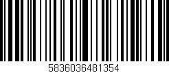 Código de barras (EAN, GTIN, SKU, ISBN): '5836036481354'