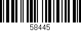 Código de barras (EAN, GTIN, SKU, ISBN): '58445'